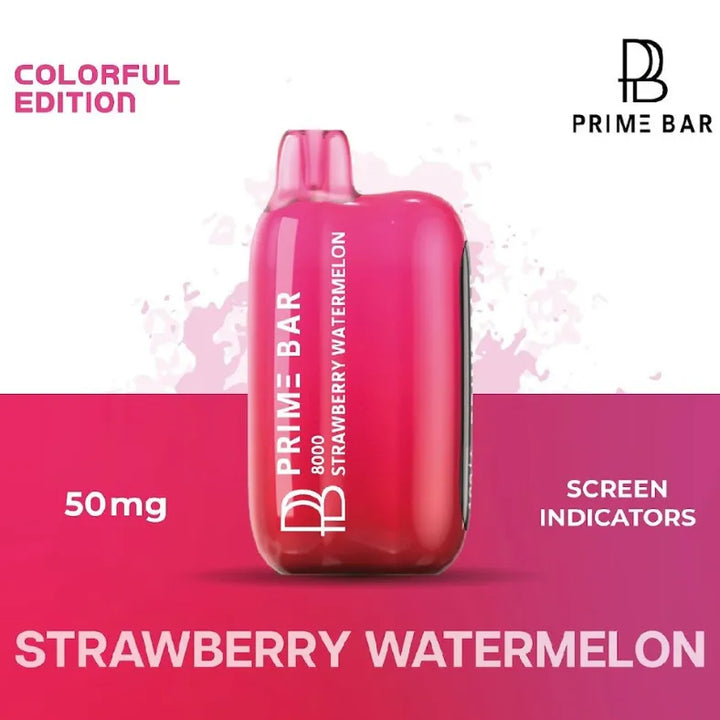 Strawberry Watermelon  - Prime Bar 8000 Puffs Disposable Vape 50mg in UAE
