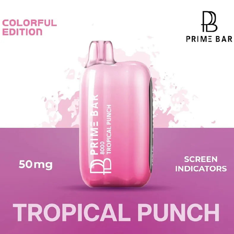 Tropical Punch  - Prime Bar 8000 Puffs Disposable Vape 50mg in UAE