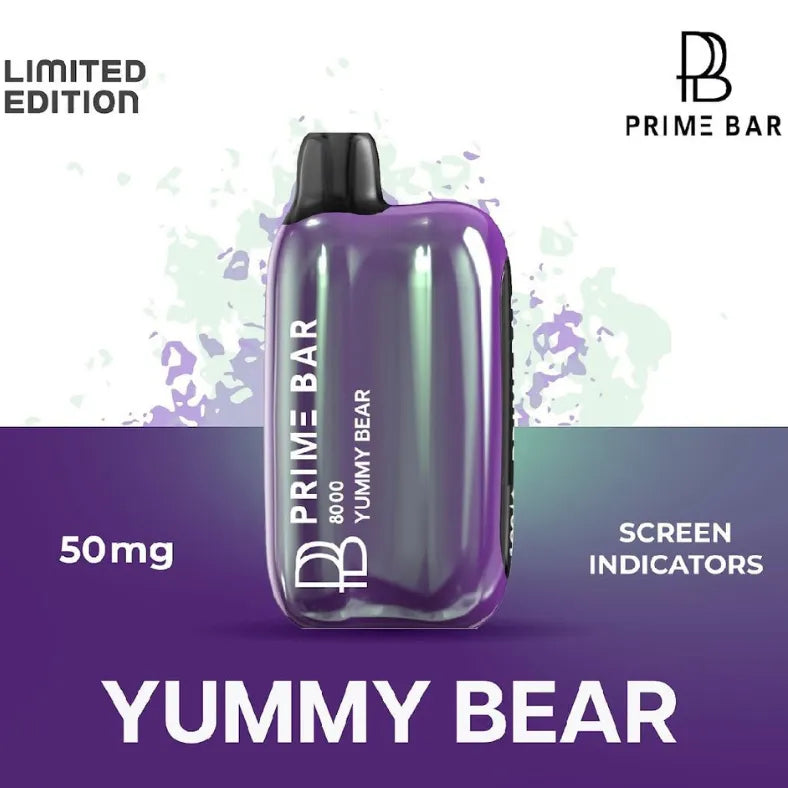 Yummy Bear  - Prime Bar 8000 Puffs Disposable Vape 50mg in UAE