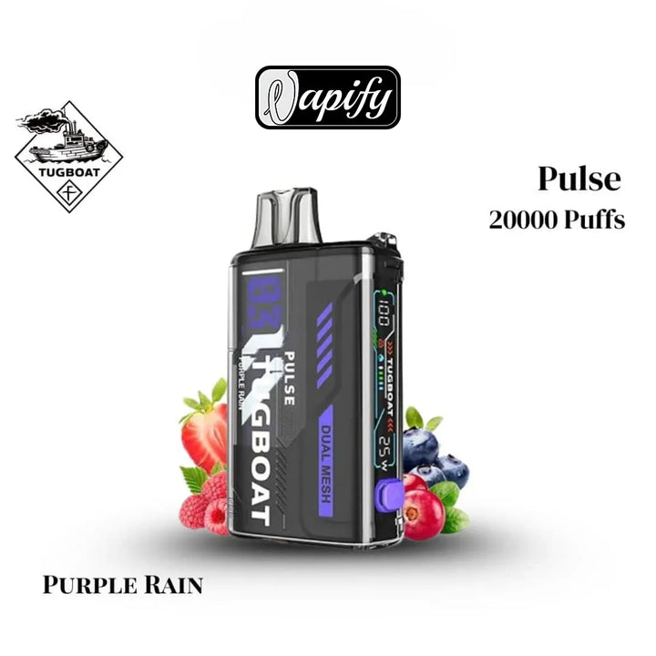 Purple Rain - Tugboat Pulse 20000 Puffs Disposable Vape 50mg in Dubai, UAE