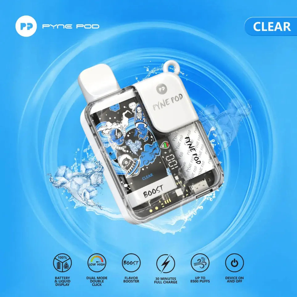 Pyne Pod Boost 8500 Puffs 5% Nicotine Rechargeable Vape