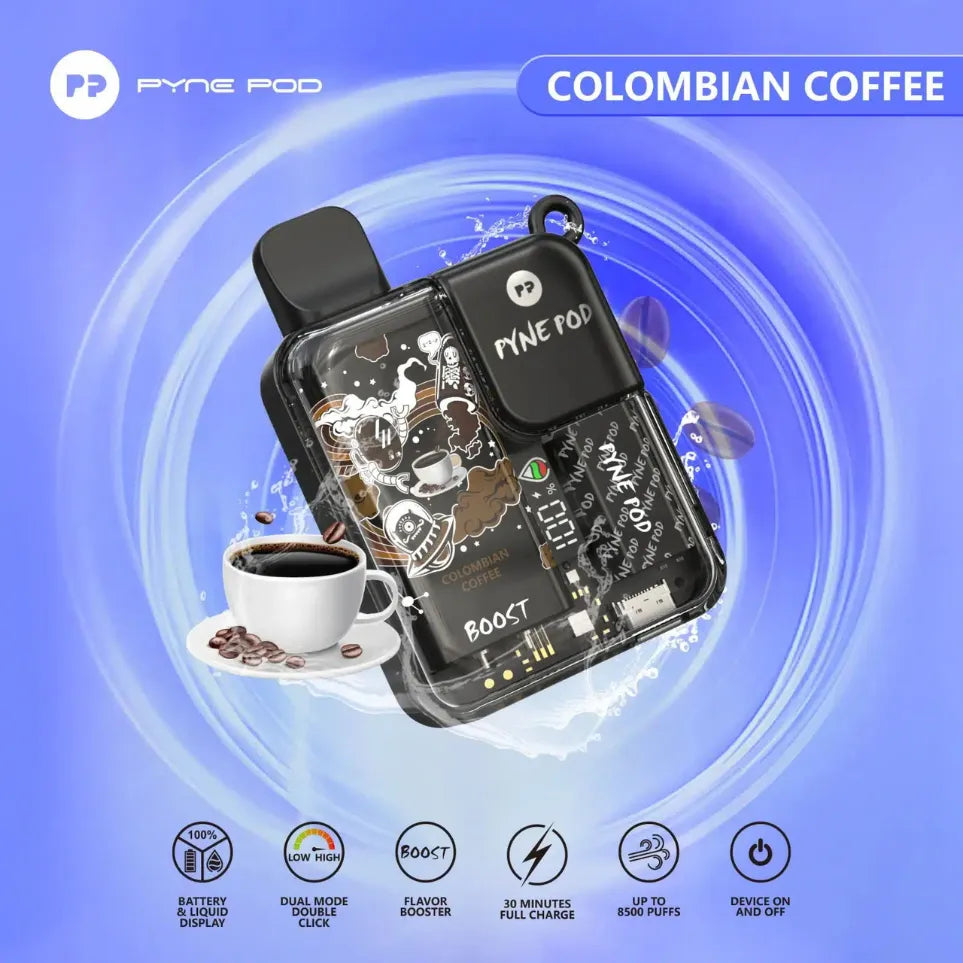 Pyne Pod Boost 8500 Puffs 5% Nicotine Rechargeable Vape