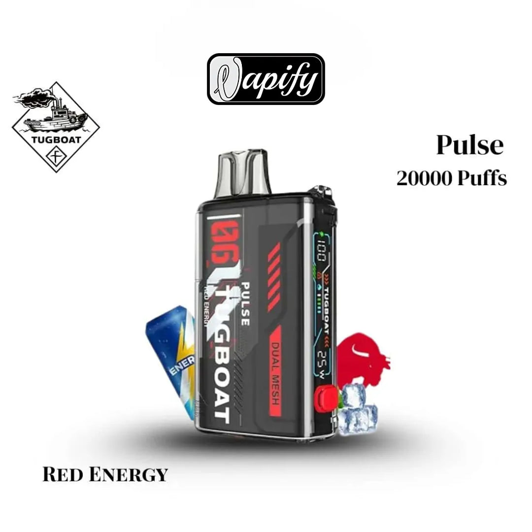 Red Energy  - Tugboat Pulse 20000 Puffs Disposable Vape 50mg in Dubai, UAE