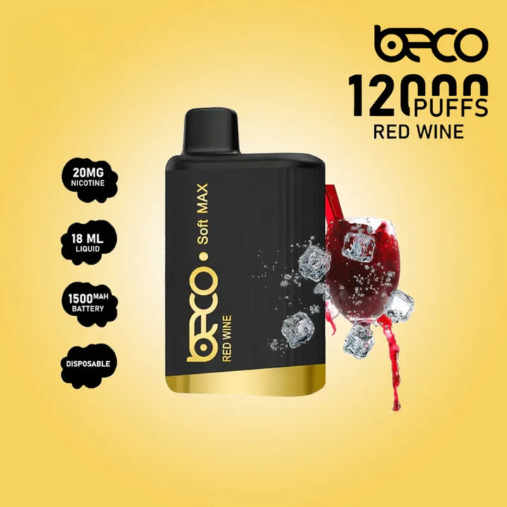 Red Wine - Beco Soft Max 12000 Puffs Disposable Vape in Dubai, UAE