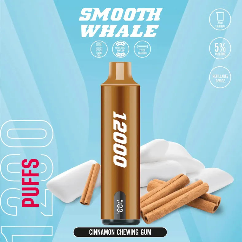 SMOOTHWhaleDisposable2_5_12000Puffs-CinnamonChewingGum