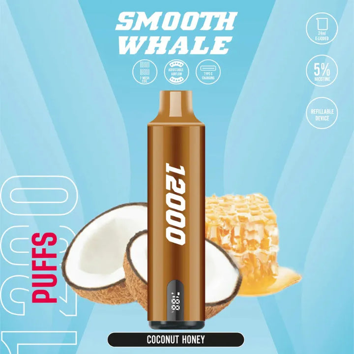 SMOOTHWhaleDisposable2_5_12000Puffs-CoconutHoney