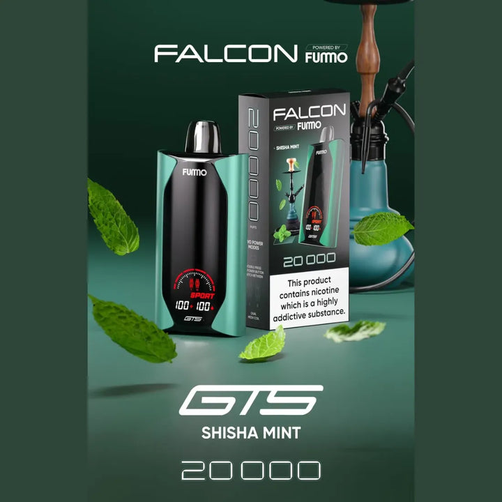 Shisha Mint - Fummo Falcon GTS 20000 Puffs Disposable Vape 50mg in Dubai, UAE 