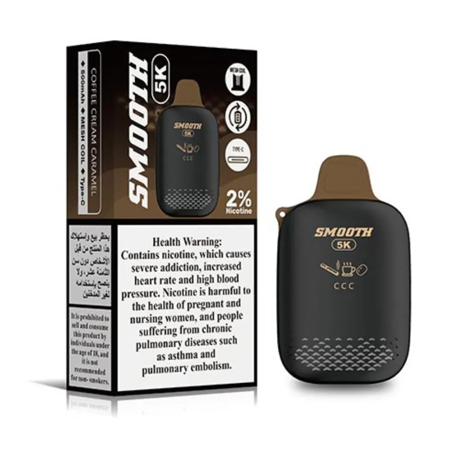 Coffee Cream Caramel- Smooth 5000 Puffs Disposable Vape 20mg in Dubai, UAE