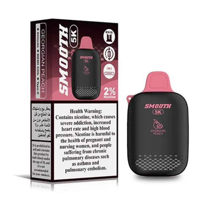 Georgian Peach- Smooth 5000 Puffs Disposable Vape 20mg in Dubai, UAE