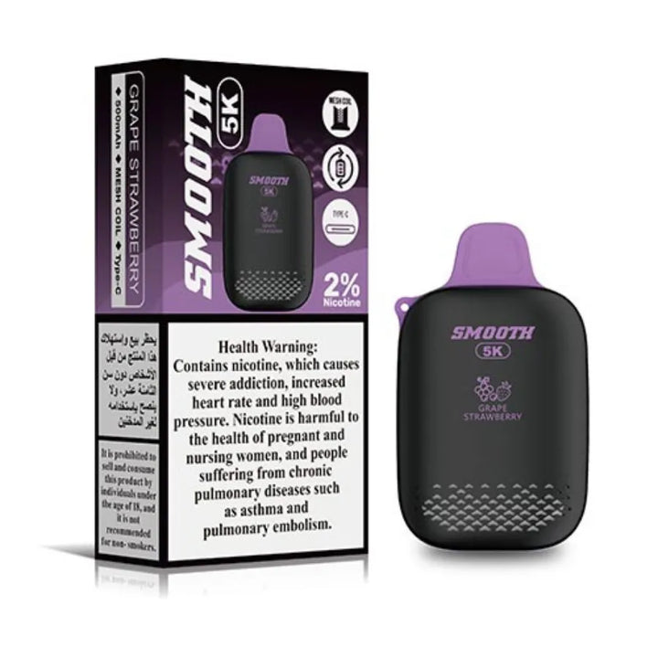 Grape Strawberry - Smooth 5000 Puffs Disposable Vape 20mg in Dubai, UAE