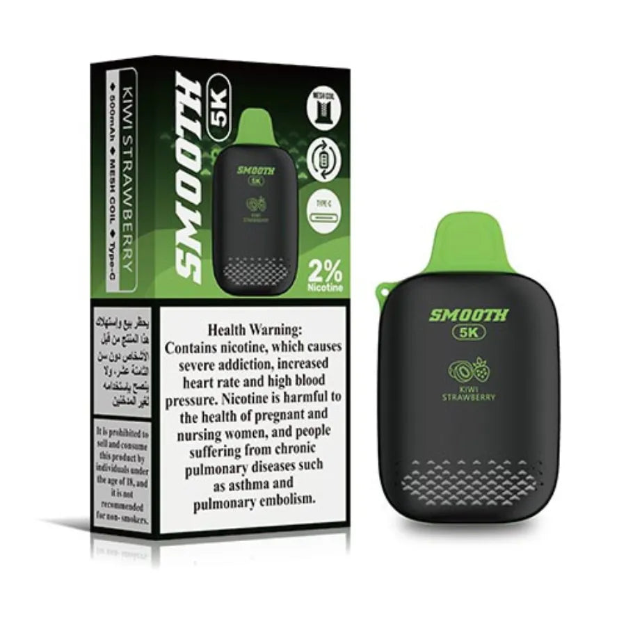 Kiwi Strawberry- Smooth 5000 Puffs Disposable Vape 20mg in Dubai, UAE
