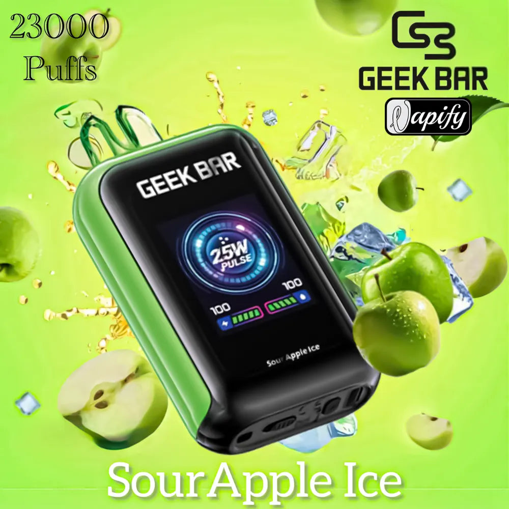 Sour Apple Ice - Geek Bar 23000 Puffs 50mg Disposable Vape in Dubai, UAE