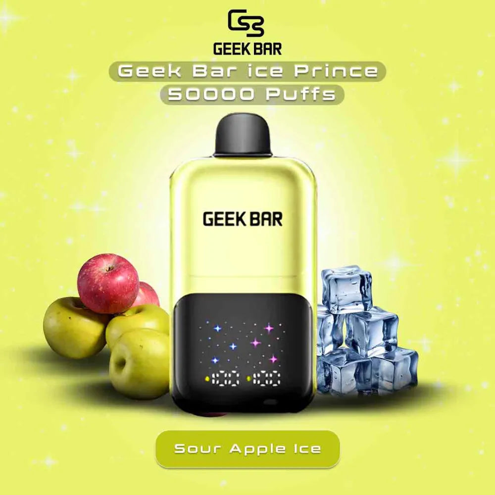 Sour Apple Ice - Geek Bar Ice Prince 50000 Puffs Disposable Vape in Dubai, UAE