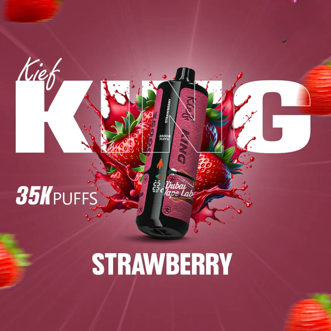 Strawberry - KIEF King 35000 Puffs Disposable Vape 3mg in Dubai, UAE