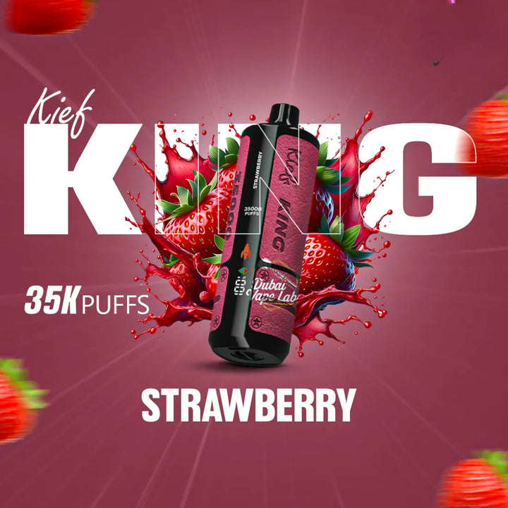 Strawberry - KIEF King 35000 Puffs Disposable Vape 3mg in Dubai, UAE