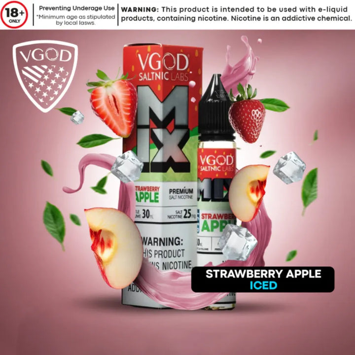 Strawberry Apple Iced - VGOD Iced Mix Series Saltnic 30ml E-Liquid in Dubai, UAE