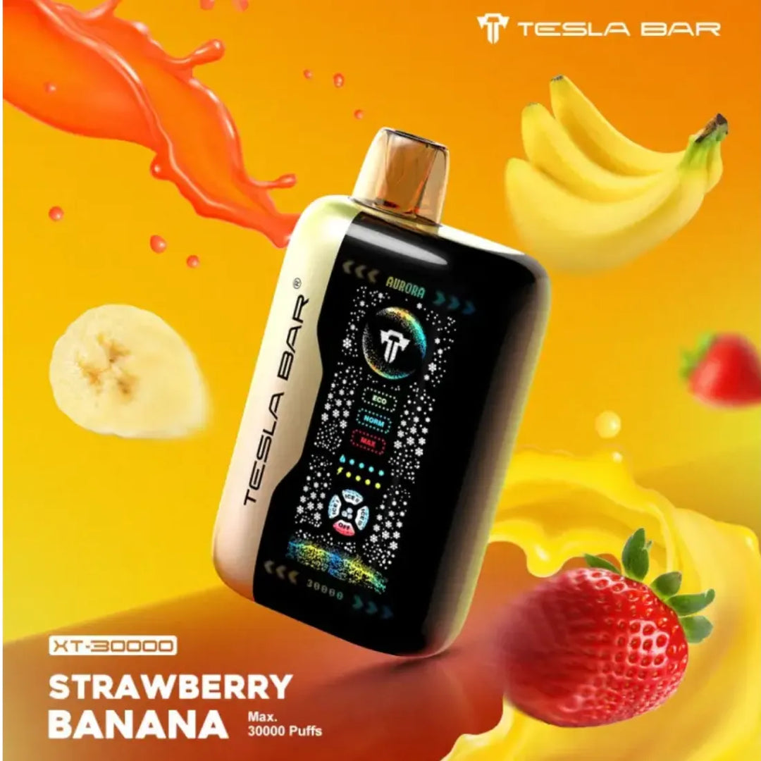 Strawberry  - Tesla Bar XT 30000 Puffs Disposable Vape 2% Nicotine in Dubai, UAE