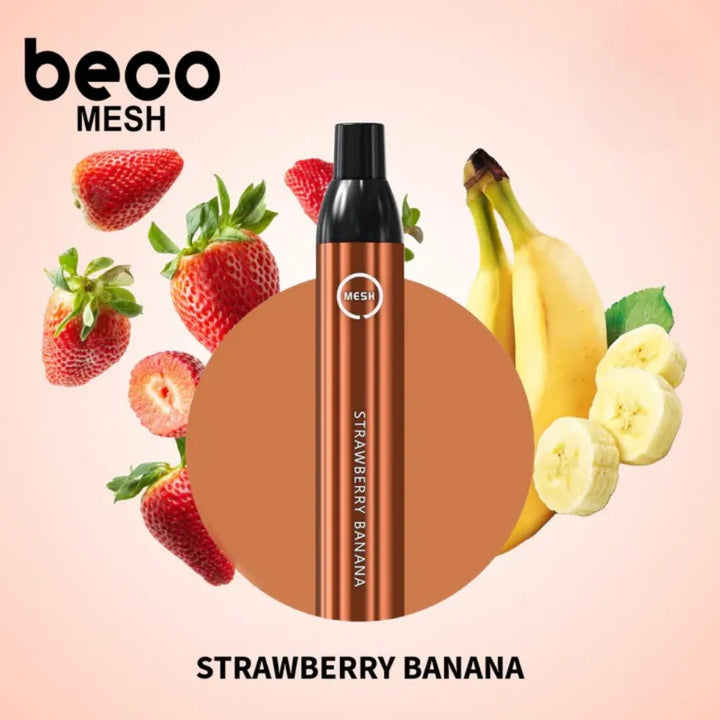 Strawberry Banana - Vaptio Beco Mesh 2200 Puffs Disposable Vape in Dubai, UAE   
