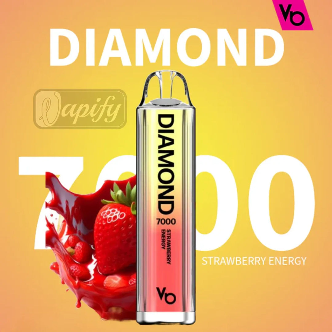 Strawberry Energy - Vapes Bars Diamond 7000 Puffs Disposable Vape 2% Nicotine in Dubai, UAE