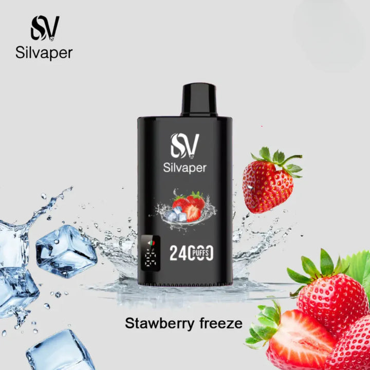 Strawberry Freeze - Silvaper 24000 Puffs Disposable Vape 2% Nicotine in Dubai, UAE