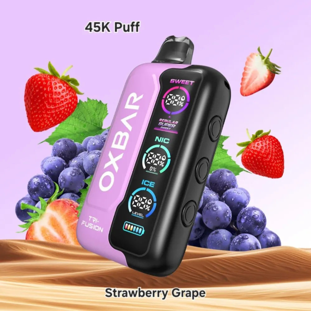 Strawberry Grape - OXBAR TRI Fusion 45000 Puffs Disposable Vape in Dubai, UAE