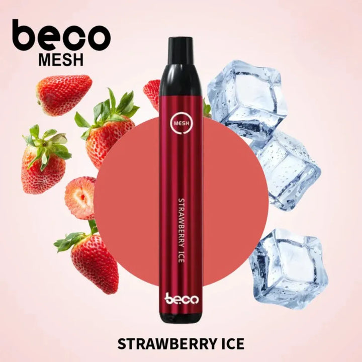 Strawberry Ice - Vaptio Beco Mesh 2200 Puffs Disposable Vape in Dubai, UAE   
