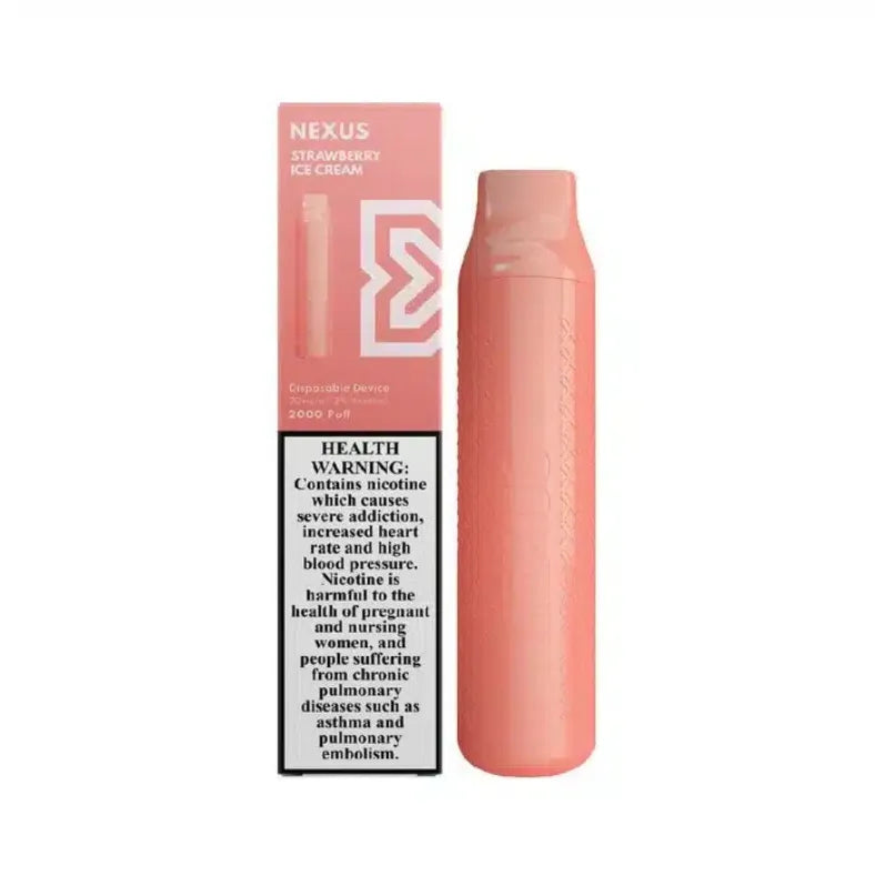 Strawberry Ice Cream - Pod Salt Nexus 2000 Puffs Disposable Vape in Dubai, UAE 