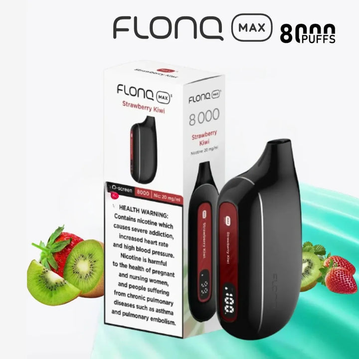 Strawberry Kiwi - Flonq Max S 8000 Puffs Disposable Vape 20mg Nicotine in Dubai, UAE