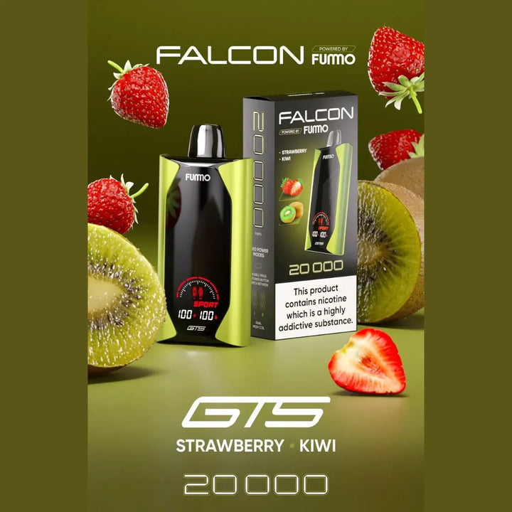  Strawberry Kiwi - Fummo Falcon GTS 20000 Puffs Disposable Vape 50mg in Dubai, UAE 