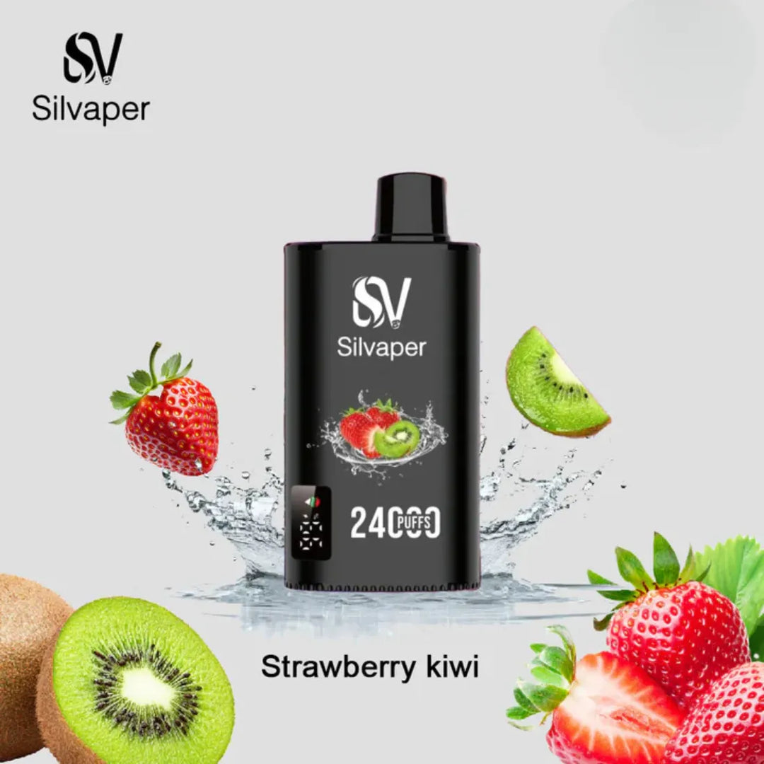 Strawberry Kiwi - Silvaper 24000 Puffs Disposable Vape 2% Nicotine in Dubai, UAE