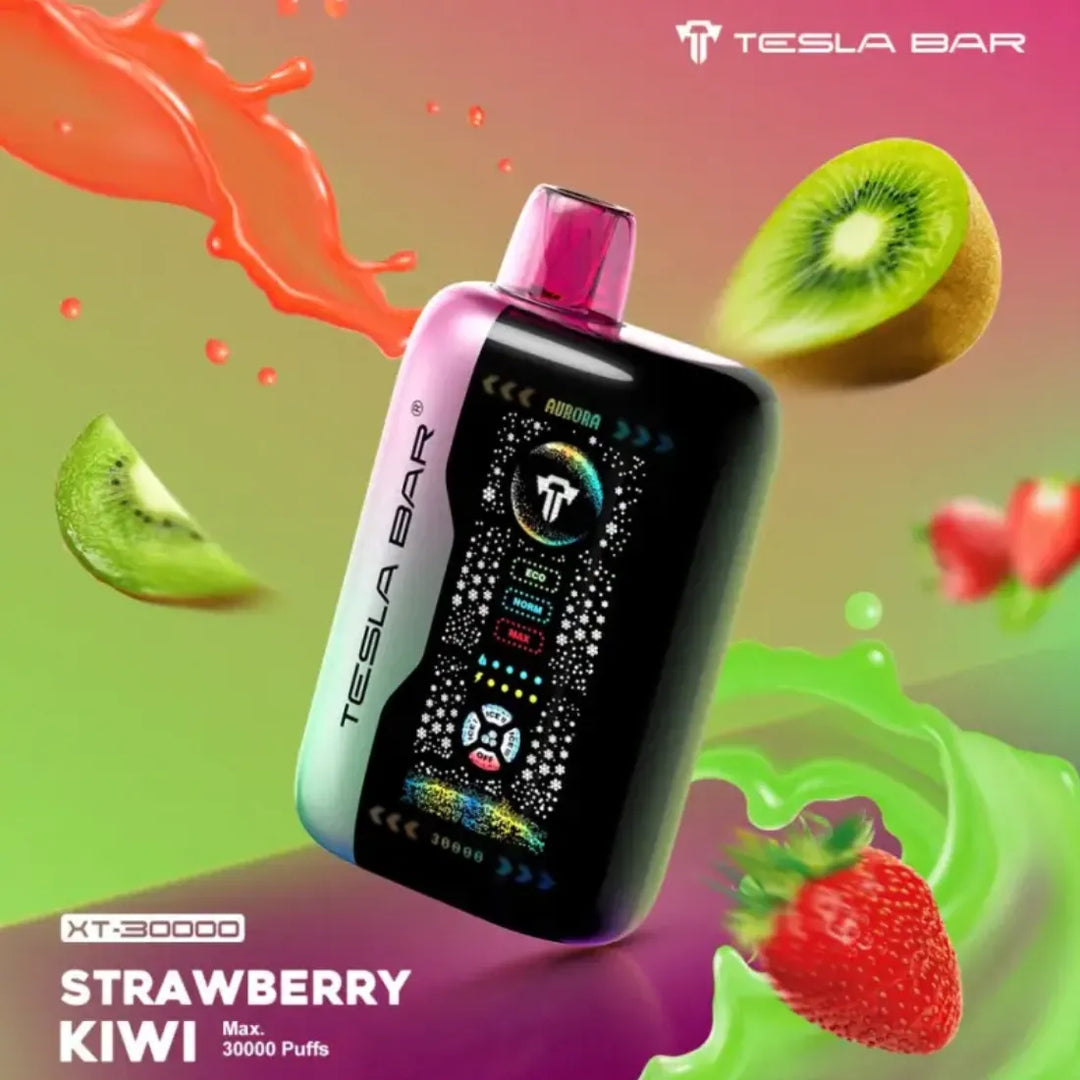 Strawberry Kiwi  - Tesla Bar XT 30000 Puff Disposable Vape 2% Nicotine in Dubai, UAE