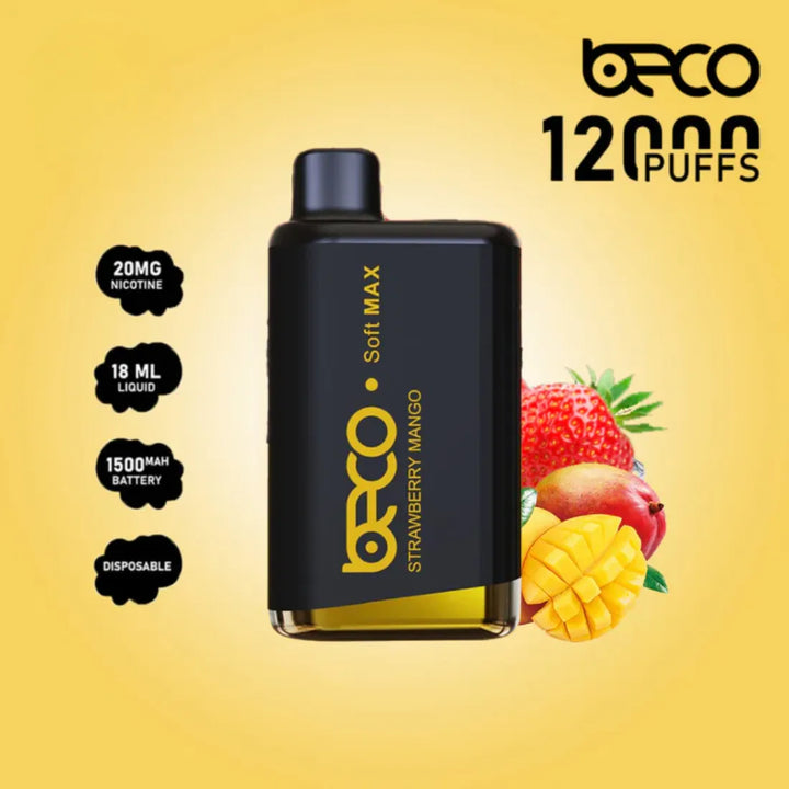 Strawberry Mango  - Beco Soft Max 12000 Puffs Disposable Vape in Dubai, UAE