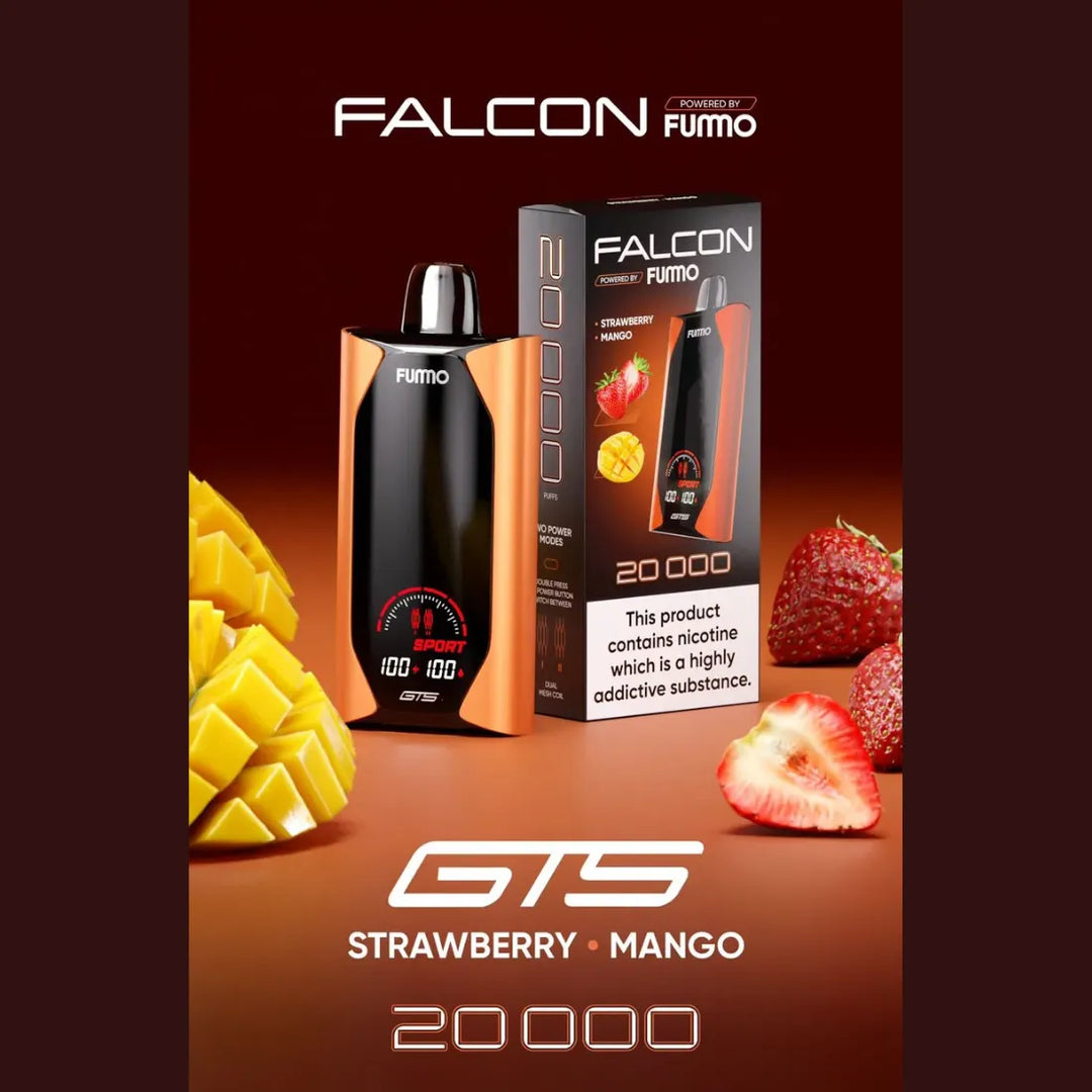Strawberry Mango - Fummo Falcon GTS 20000 Puffs Disposable Vape 50mg in Dubai, UAE 
