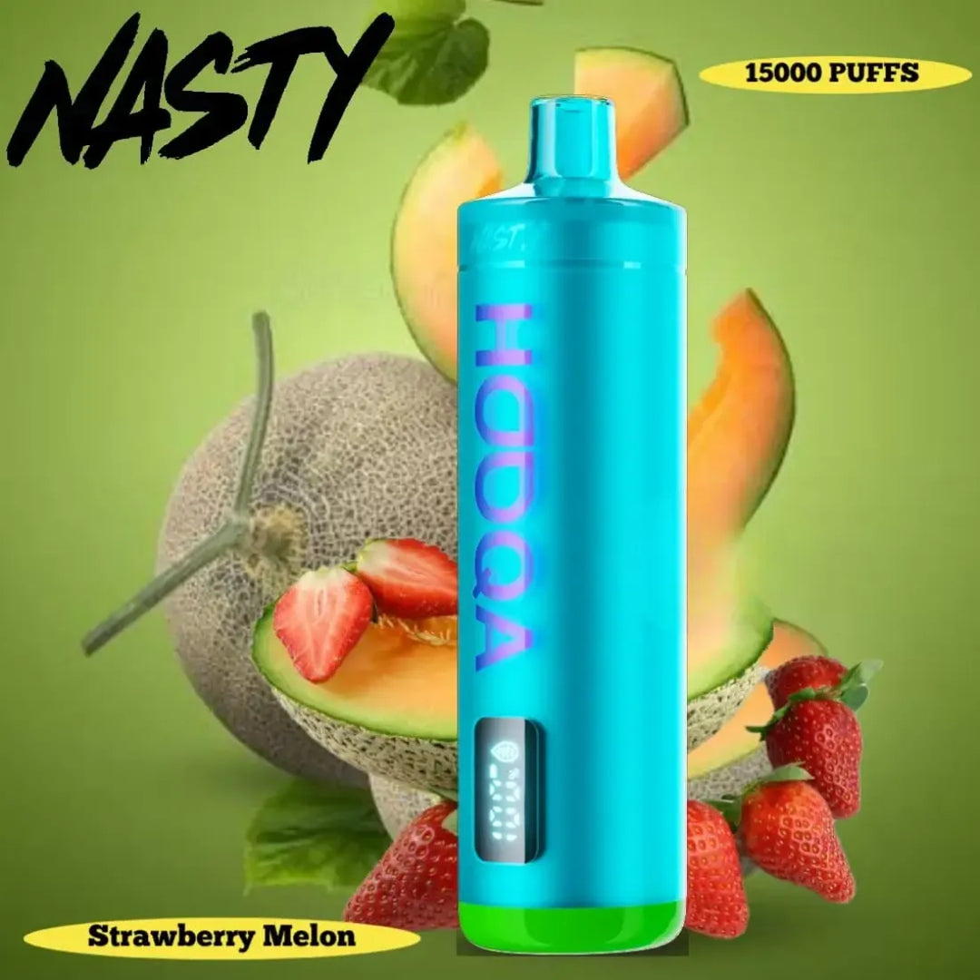 Strawberry Melon  -  Nasty Bar Hooqa DF15KI 15000 Puffs Shisha Disposable Vape in Dubai, UAE