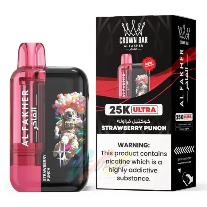 Strawberry Punch  - Al Fakher 25K Ultra 25000 Puffs 5mg Disposable Vape in Dubai, UAE
