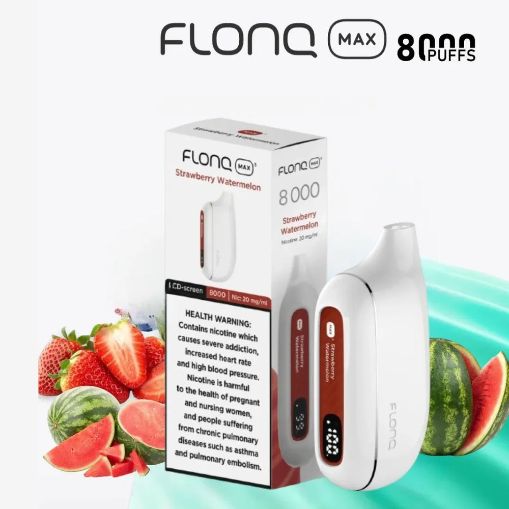 Strawberry Watermelon - Flonq Max S 8000 Puffs Disposable Vape 20mg Nicotine in Dubai, UAE