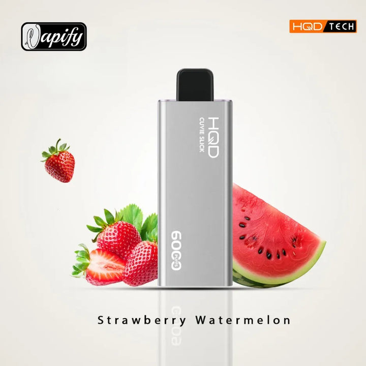 Strawberry Watermelon  - HQD Cuvie Slick 6000 Puffs Disposable Vape 2% Nicotine in Dubai, UAE