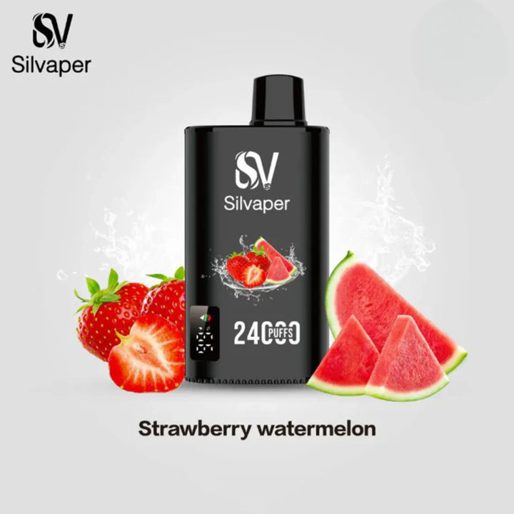 Strawberry Watermelon - Silvaper 24000 Puffs Disposable Vape 2% Nicotine in Dubai, UAE