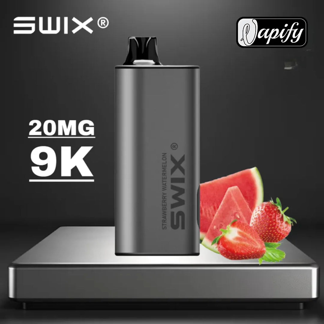 Strawberry Watermelon Strawberry Candy  - Swix Mate 9000 Puffs Non-Rechargeable Disposable Vape 20mg in Dubai, UAE