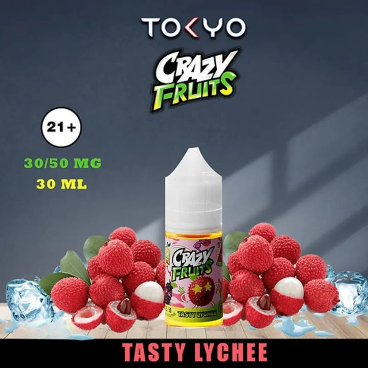 Tasty Lychee- Tokyo Crazy Fruits Salt Nicotine 30ml E-liquid in Dubai, UAE