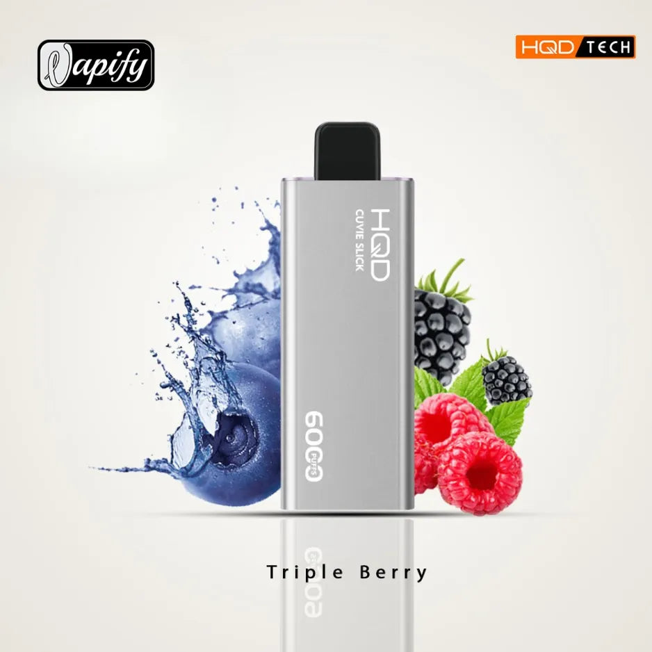 Triple Berry  - HQD Cuvie Slick 6000 Puffs Disposable Vape 2% Nicotine in Dubai, UAE