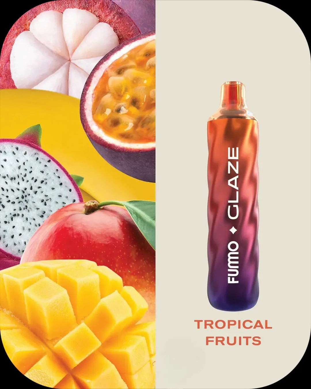 Tropical Fruits -FUMMO Glaze 4500 Puffs Disposable Vape 20mg Nicotine in Dubai, UAE