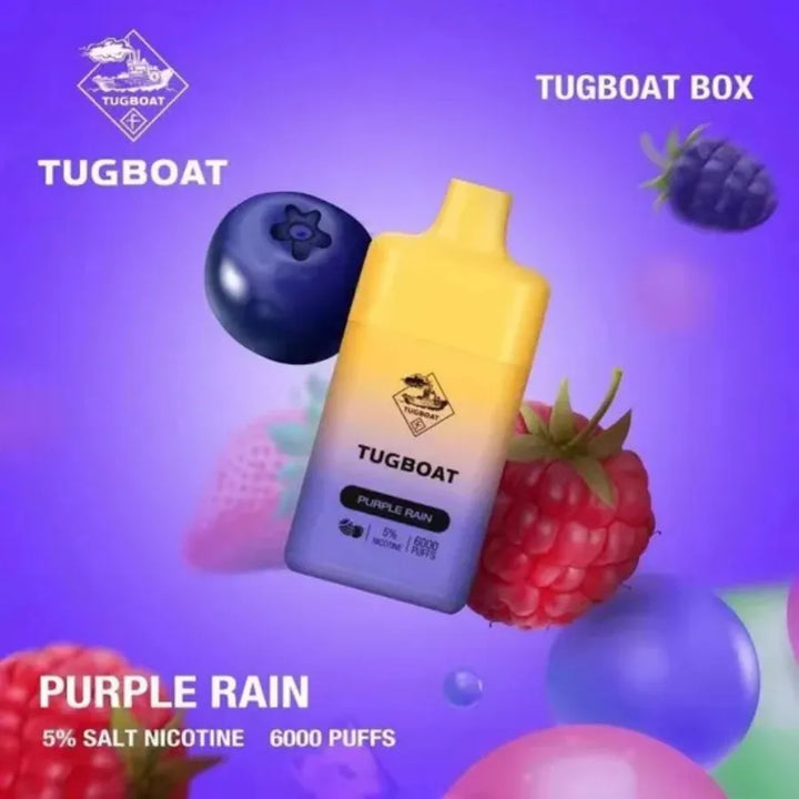 Purple Rain   - Tugboat Box 6000 Puffs Disposable Vape in Dubai, UAE