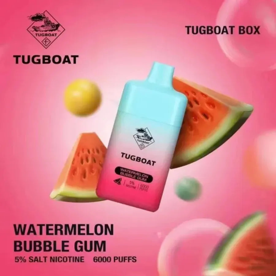 Watermelon Bubble Gum   - Tugboat Box 6000 Puffs Disposable Vape in Dubai, UAE