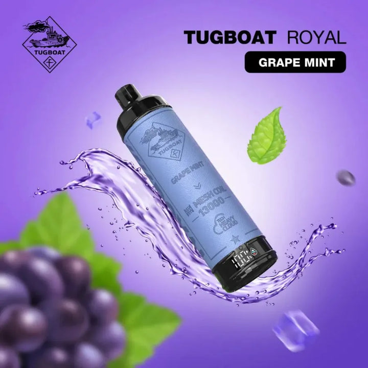 Grape Mint  - Tugboat Royal 13000 Puffs Disposable Vape 50mg in Dubai, UAE