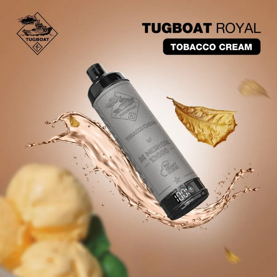 Tobacco Cream  - Tugboat Royal 13000 Puffs Disposable Vape 50mg in Dubai, UAE