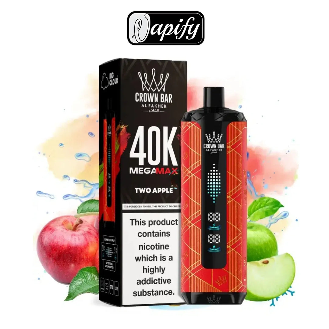 Two Apple - Crown Bar Al Fakher Mega Max 40000 Puffs in Dubai, UAE