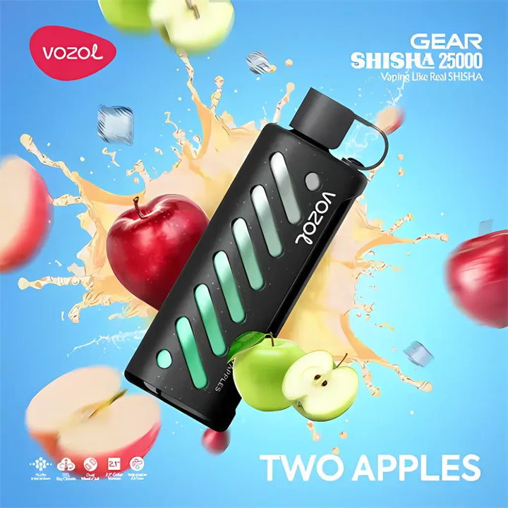 Two Apples - VOZOL Gear Shisha 25000 Puffs Dual Mode Disposable Vape 5mg in Dubai, UAE