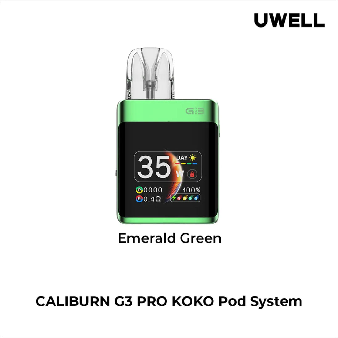Emerald Green - UWELL Caliburn G3 Pro Koko Pod System Kit in Dubai, UAE