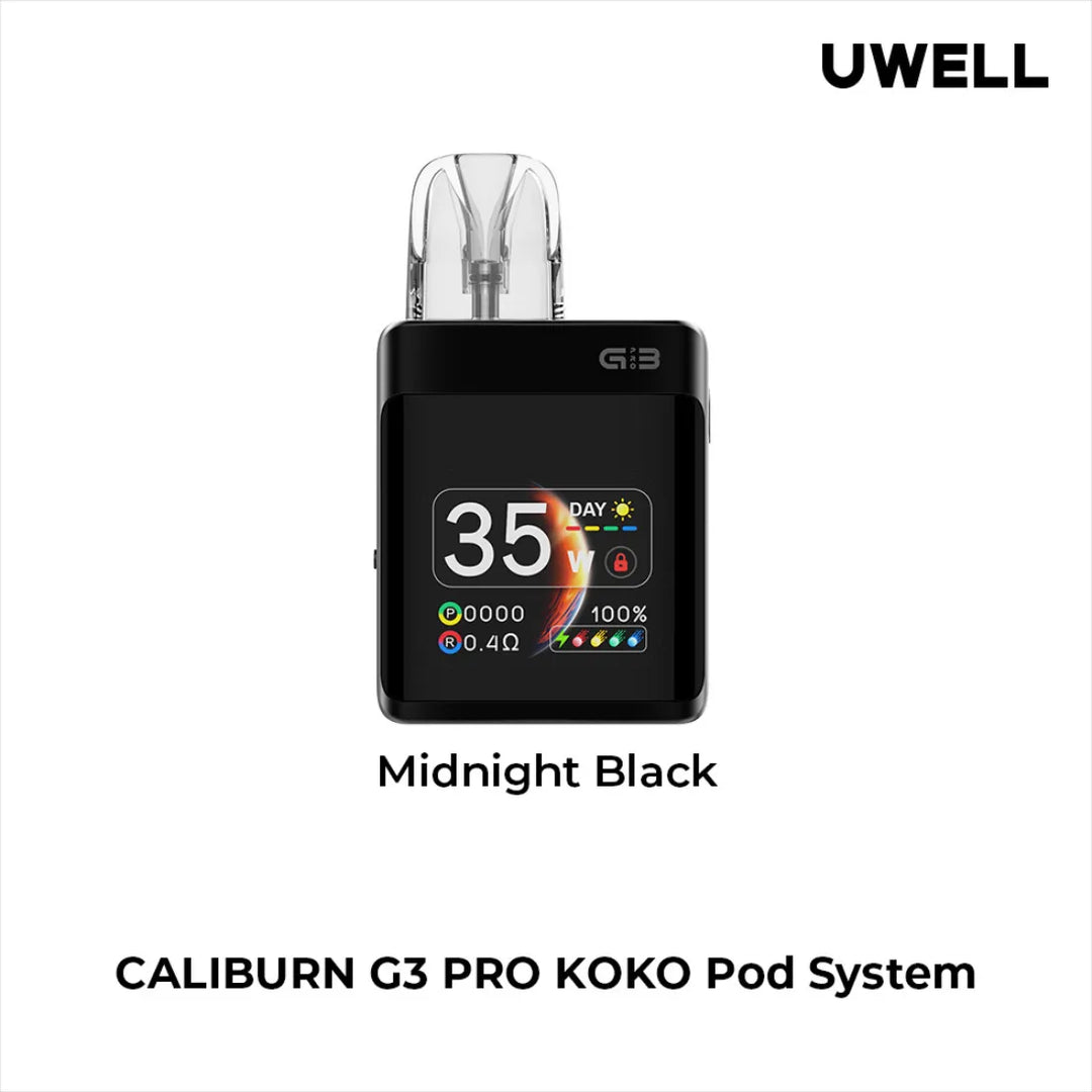 Midnight Black- UWELL Caliburn G3 Pro Koko Pod System Kit in Dubai, UAE